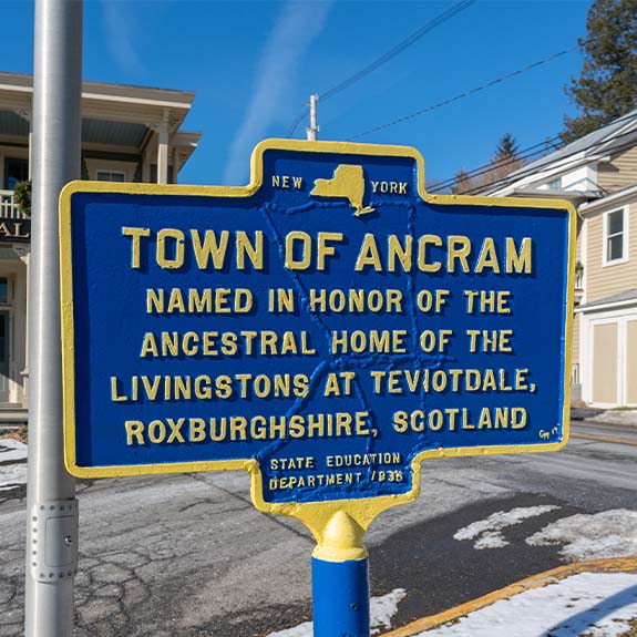 Sign for the town of Ancram
